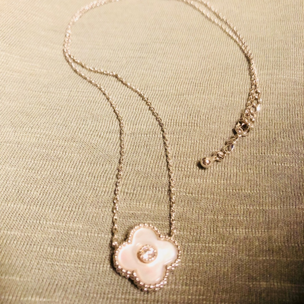 Vintage Sweet Alhambra Silver Necklace